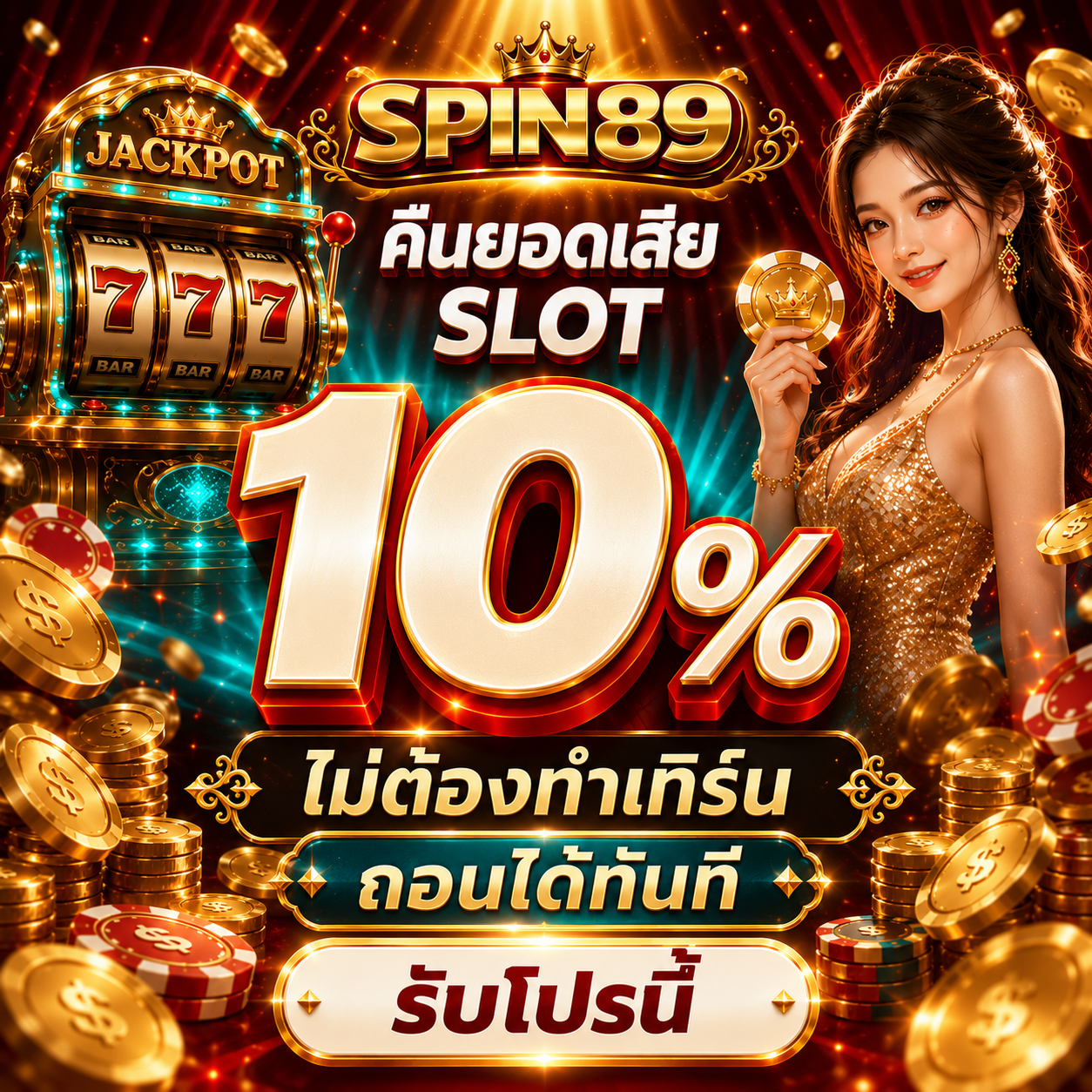 คืนยอดเสีย SLOT 10%